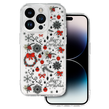 TEL PROTECT Christmas Case do Iphone 15 Pro Wzór 5 Clear