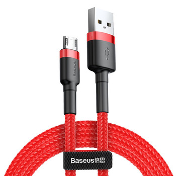 Baseus Kabel Cafule - USB na Micro USB - 2,4A 1 metr (CAMKLF-B09) czerwony