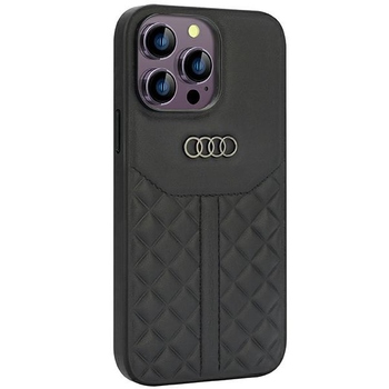 Oryginalne Etui AUDI hardcase Genuine Leather AU-TPUPCIP14PM-Q8/D1-BK do Iphone 14 Pro Max czarny