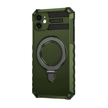 Tel Protect Armor Magsafe Metal Ring Case do Iphone 11 zielony