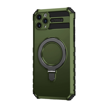 Tel Protect Armor Magsafe Metal Ring Case do Iphone 11 Pro Max zielony
