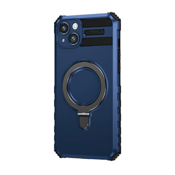 Tel Protect Armor Magsafe Metal Ring Case do Iphone 15 Plus niebieski