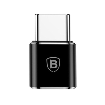 Baseus Adapter - Micro USB żeński na Typ C męski - (CAMOTG-01) czarny
