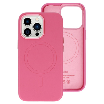 MagSafe Leather Case Iphone 15 Pink