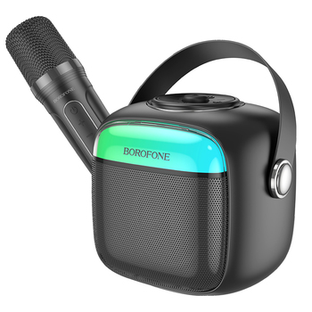 Borofone Głośnik Bezprzewodowy Bluetooth BP15 Dazzling mini karaoke z mikrofonem czarny