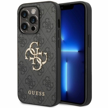 Oryginalne Etui GUESS 4G Big Metal Logo GUHCP15X4GMGGR do Iphone 15 Pro Max szary