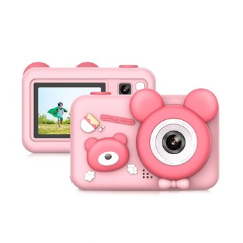Aparat fotograficzny, kamera dla dzieci D32 Mouse ze statywem różowy