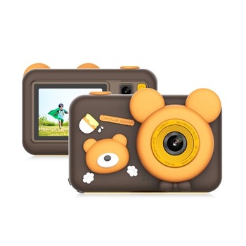 Aparat fotograficzny, kamera dla dzieci D32 Mouse ze statywem brązowy