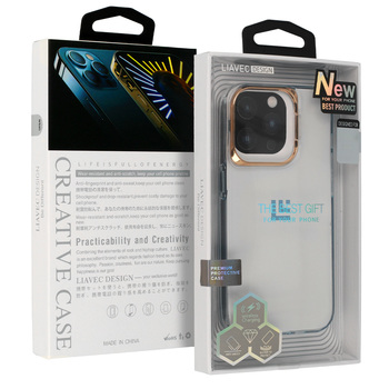 Transparent TPU Case do Iphone 15 Plus złoty
