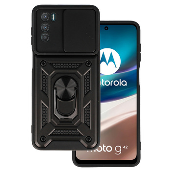 Slide Camera Armor Case for Motorola Moto G42 Black