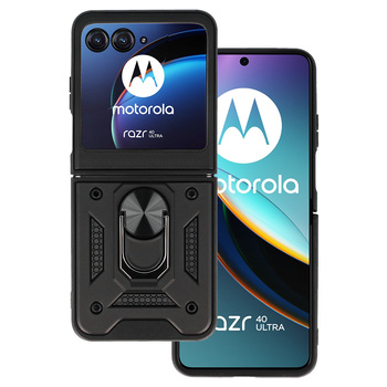 Slide Camera Armor Case for Motorola Razr 40 Ultra Black
