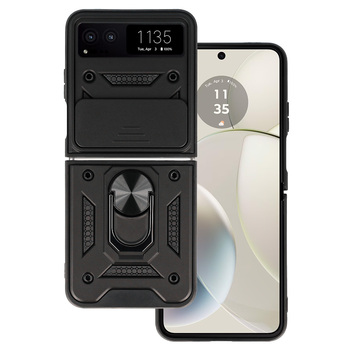 Slide Camera Armor Case for Motorola Razr 40 5G Black