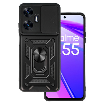 Slide Camera Armor Case for Realme C55 Black