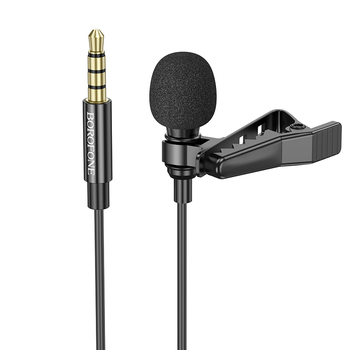Borofone Lavalier microphone BFK11 Elegant jack 3,5mm black