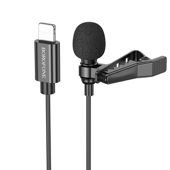 Borofone Lavalier microphone BFK11 Elegant Lightning black