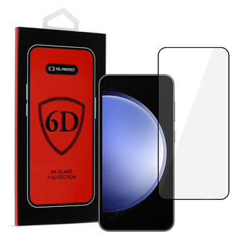 Hartowane szkło Tel Protect Full Glue 6D do SAMSUNG GALAXY S23 PLUS CZARNE