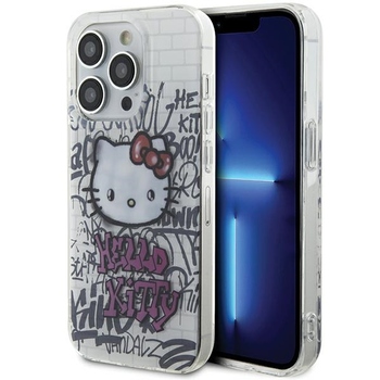 Oryginalne Etui HELLO KITTY hardcase IML Kitty On Bricks Graffiti HKHCP13LHDGPHT do Iphone 13 Pro białe