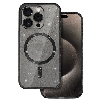 Glitter Magsafe Case do Iphone 13 Pro czarny clear