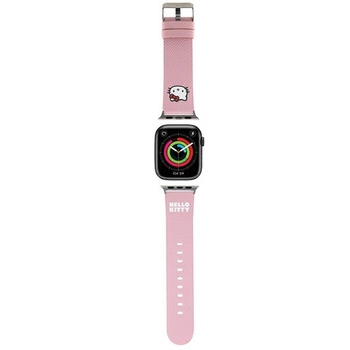 Oryginalny Pasek HELLO KITTY strap Kitty Head HKAWMPGKHP do Apple Watch 38/40/41mm różowy