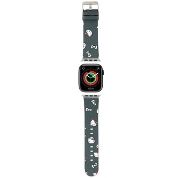 Oryginalny Pasek HELLO KITTY strap Heads & Bows Pattern HKAWMPSAPSK do Apple Watch 38/40/41mm czarny
