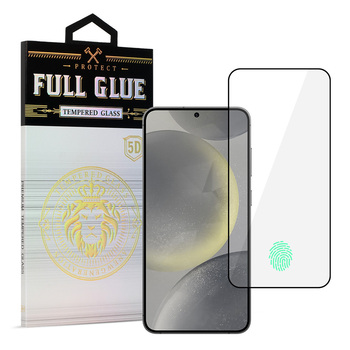 Hartowane szkło HARD Full Glue 5D do SAMSUNG GALAXY S24 CZARNE (with fingerprint unlock)