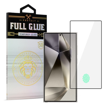 Hartowane szkło HARD Full Glue 5D do SAMSUNG GALAXY S24 ULTRA CZARNE (with fingerprint unlock)