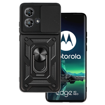 Slide Camera Armor Case for Motorola Edge 40 Neo 5G Black