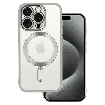 Metallic Magsafe Case do Iphone 15 Pro Srebrny
