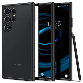 Spigen Matte Black Rugged Armor Case - For Samsung Galaxy S24 Ultra