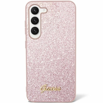 Original Case GUESS - hardcase Glitter Script GUHCS24LHGGSHP for Samsung Galaxy S24 Ultra Pink