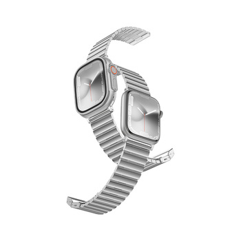Amazing Thing Pasek Titan Steel Band TSE49GY do Apple Watch 49/45 srebrny