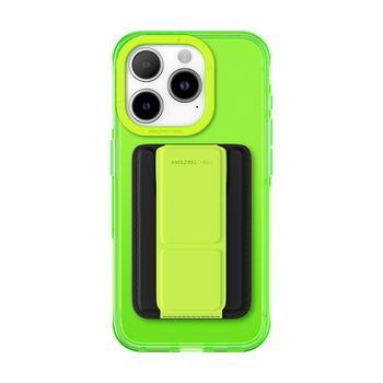 Amazing Thing Etui Titan Pro Neon Mag Wallet Case 10FT IP156.1PTWGN do Iphone 15 Pro zielony z podstawką