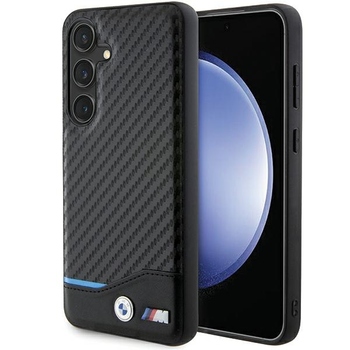 Original Case BMW Leather Carbon BMHCS24S22NBCK for Samsung Galaxy S24 Black