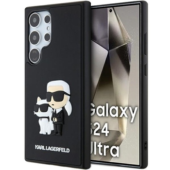 Oryginalne Etui KARL LAGERFELD hardcase 3D Rubber Karl&Choupette KLHCS24L3DRKCNK do Samsung Galaxy S24 Ultra czarny