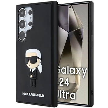 Oryginalne Etui KARL LAGERFELD hardcase 3D Rubber Ikonik KLHCS24L3DRKINK do Samsung Galaxy S24 Ultra czarny