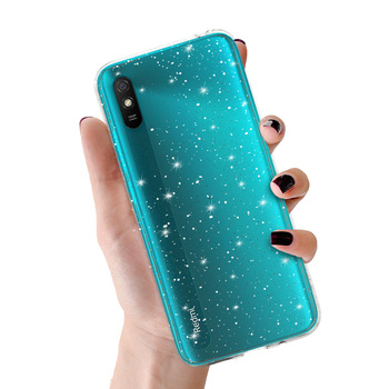 Crystal Glitter Case do Xiaomi Redmi 9A Srebrny