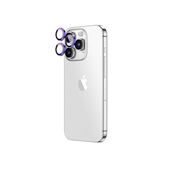 Amazing Thing Tempered glass AR Lens Glass IP15CAM3CGLA on camera for Iphone 15 Pro/15 Pro Max (lens 3 pieces) purple