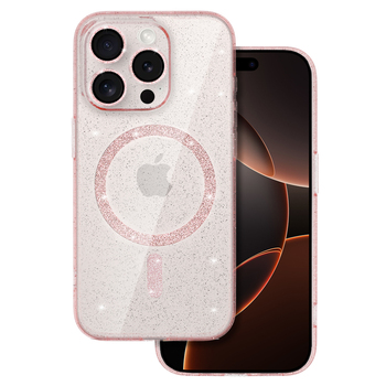 Glitter Magsafe Case do Iphone 16 Pro różowy clear