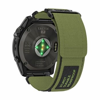 Pasek do Garmin 22mm nylonowy wzór 1 zielony