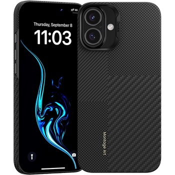 Benks Etui Montage Magnetic Armor Air Kevlar PC Frame 600D+1500D (M064) do Iphone 16 Plus czarny