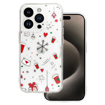 TEL PROTECT Christmas Clear Case do Iphone 16 Plus Wzór 3