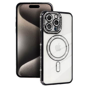 Bling Magsafe Case do Iphone 16 Pro Max czarny