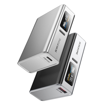 Borofone Power Bank 10000mAh BJ72 Energy - USB + Typ C - QC 3.0 PD 20W szary