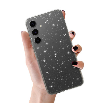 Crystal Glitter Case do Samsung Galaxy S25 Srebrny
