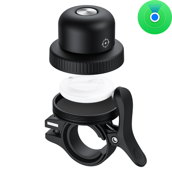 MiLi Lokalizator GPS Bluetooth MiTag Tracker HD-P16-B (Apple only) + dzwonek rowerowy czarny